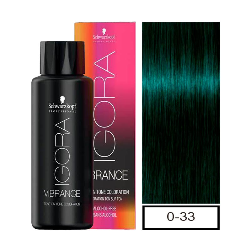 Tinte Igora Vibrance 0-33 Concentrado Verde 60 ml- Coloración Demipermanente