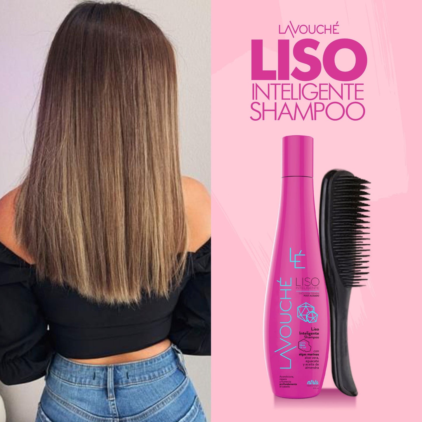Shampoo Liso Inteligente- La Vouché 300 ml. Mantenimiento de alisados