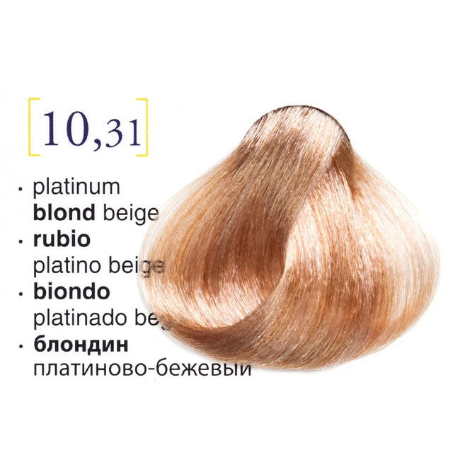 Tinte Salerm Visión 10-31 Rubio Platino Beige 75 ML