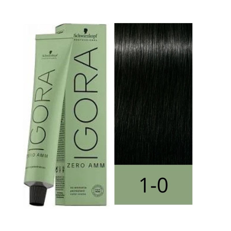 Tinte Igora Zero Amm 1-0 Negro 60 ml- Coloración Permanente Sin Amoníaco