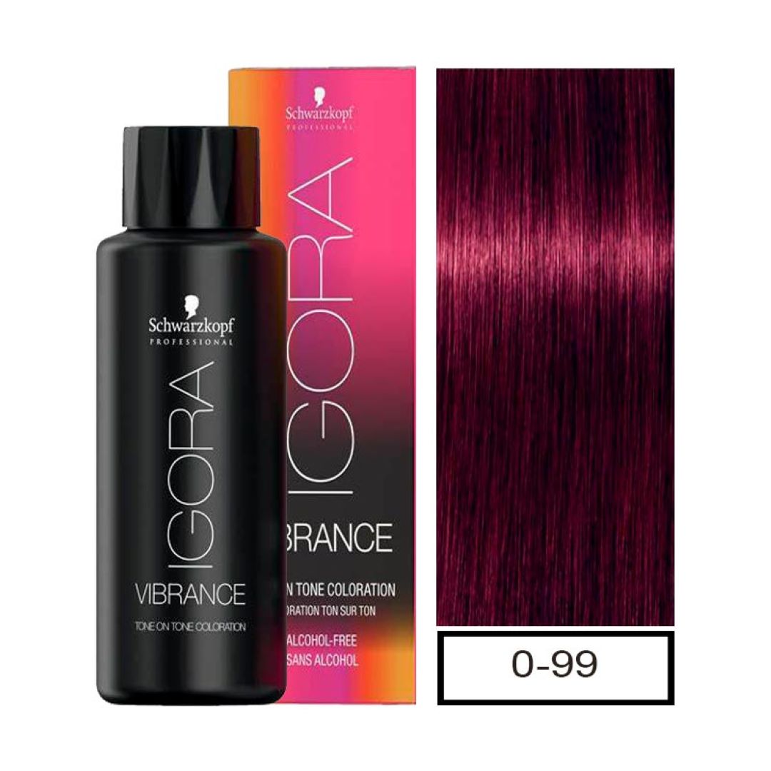 Tinte Igora Vibrance 0-99 Concentrado Violeta 60 ml- Coloración Demipermanente