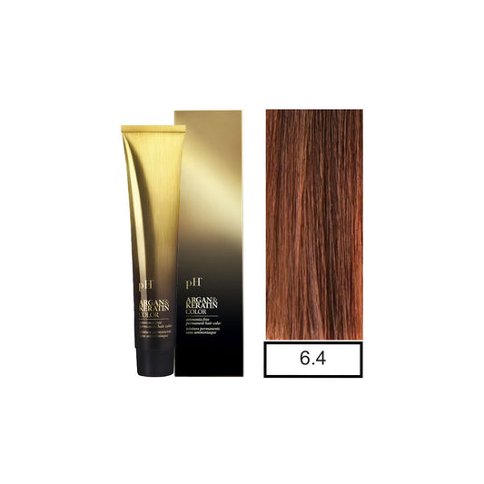 Tinte PH Color 6-4 Rubio Oscuro Cobre Coloración Permanente sin Amoníaco